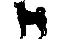 Elkhound Dog Silhouette Free DXF File