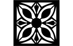 Floral Grille Pattern Free DXF File