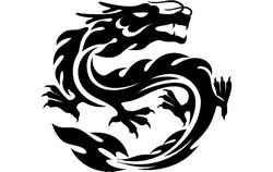 Silhouette Dragon Free DXF File