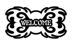 Welcome Design Free DXF File