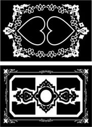 Decorative Frame With Heart Motifs Download For Laser Cut Cnc Free DXF File