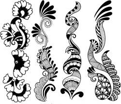 Indian Style Flowers Download For Laser Engraving Machines Free DXF File