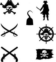 Symbol Of The Pirates In The Caribe Free DXF File