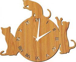 Watch 3 Black Cats Download For Laser Cut Plasma Free DXF File