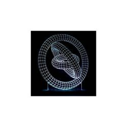 3d Illusion Gyroscope Acrylic Led Sign Free DXF File