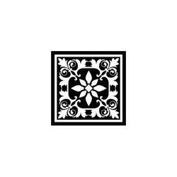 Decorative Square Ornament Tile Art Free DXF File