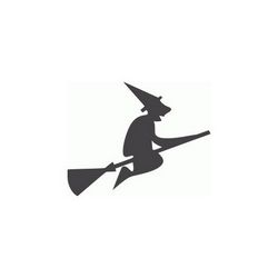 Halloween Witch Flying Clipart Free DXF File