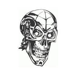 Human Skull Skeleton Free DXF File