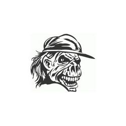 Skull With Cap Free DXF File