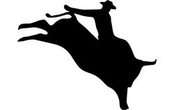 Bull Rider Silhouette Free DXF File