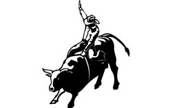 Bull Rider Free DXF File