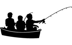 Fishing In Boat Free DXF File