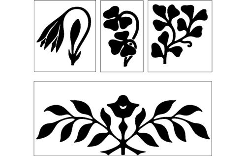 Flower Design Black Free DXF File