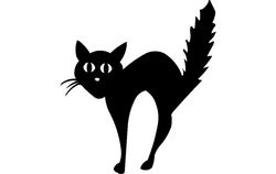 Halloween Cat 17 Free DXF File