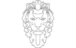 Lion Art Free DXF File