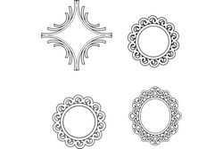 Multiple Mirror Frame Designs Free DXF File