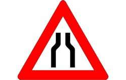 Traffic Narrow Road Sign Free DXF File