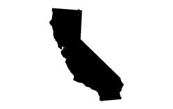 Us State Map California Ca Free DXF File