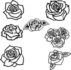 Collection Of Beautiful Rose Flower Patterns Free DXF File