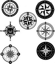 Collection Of Unique Compass Patterns Free DXF File