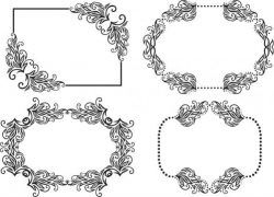 Frame Decorated With Patterns Free DXF File