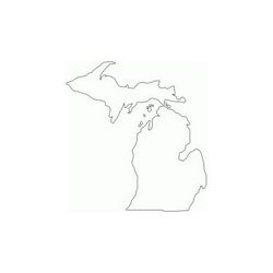 Michigan Outline Free DXF File