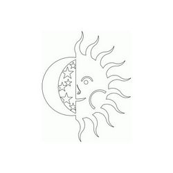 Sun And Moon Free DXF File