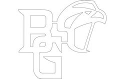 Bowling Green Falcons Logo Free DXF File