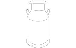 Milk Can Free DXF File