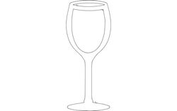Wine Glass Free DXF File
