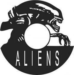 Aliens Wall Clock Free DXF File
