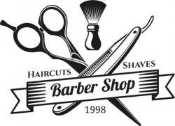 Barber Shop Hair Cut Shaves Free DXF File
