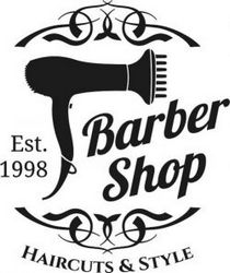 Barber Shop Logo Free DXF File