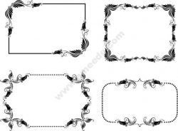Decorative Frame With Butterfly Wings Free DXF File