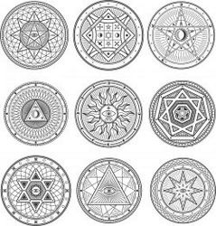 Occult Esoteric Symbols Free DXF File