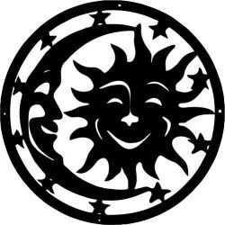 Symbol Drawing Moon And Sun Free DXF File