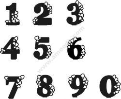 Number With Heart Free DXF File