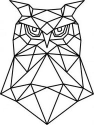Artistic Owl Head Download For Laser Cut Plasma Free DXF File