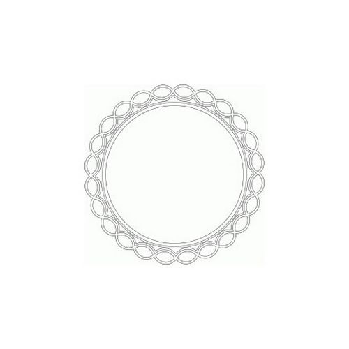 Circular Mirror Frame Free DXF File