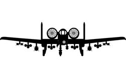 a10 Aircraft Front Free DXF File