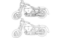 Motorcycle Pair Free DXF File