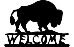 Buffalo Welcome Free DXF File
