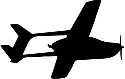 c337 Skymaster Airplane Rounded Free DXF File
