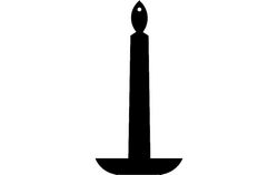 Candle Ornam Free DXF File