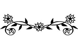 Flowers in line Free DXF File