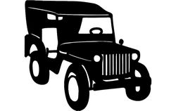 Willys Jeep silhouette Free DXF File