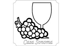 Coaster Grapes And Glass Free DXF File