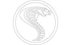 Cobra In Circle Free DXF File