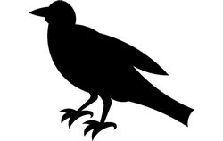 Crow Silhouette Free DXF File
