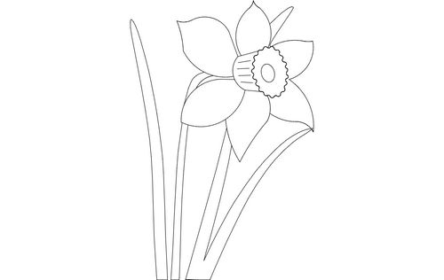 Daffy Flower Free DXF File